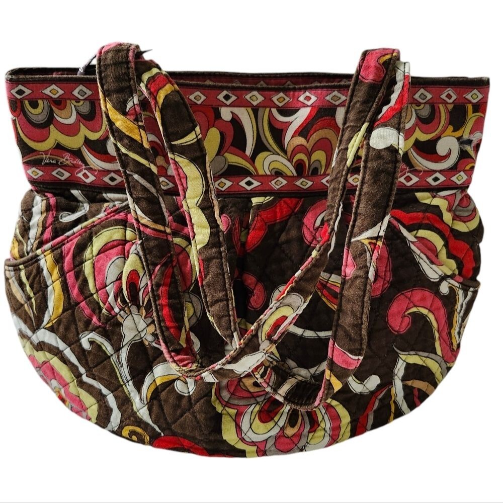 Vera Bradley Morgan Puccini Pattern Quilted Tote Satchel Retired Pattern